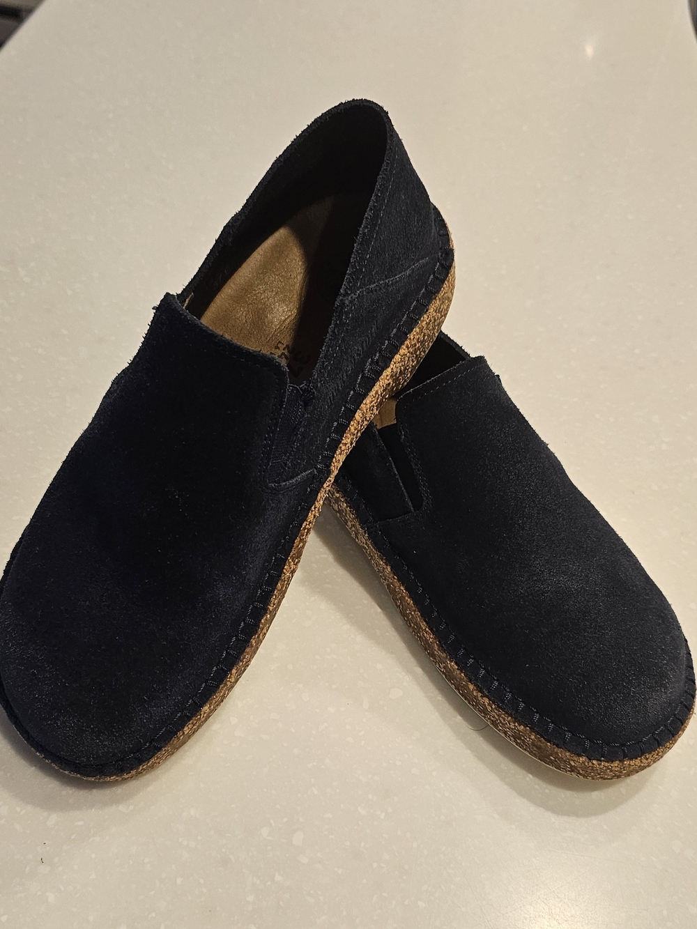 Birkenstock Callan Suede Slip On Shoe-navy